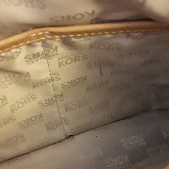 Michael Kors Pebble Leather Satchel Tan Handbag - Picture 14 of 16